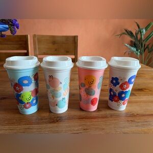 Set of 4 Starbucks Easter/spring cups